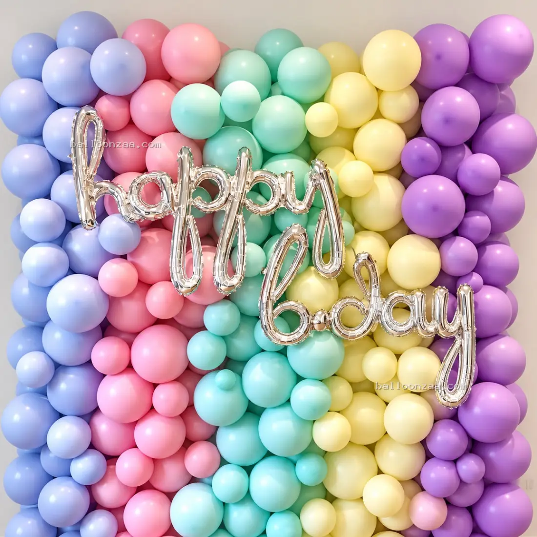 Pastel Theme Balloon wall decoration - Kids Decoration Decoration